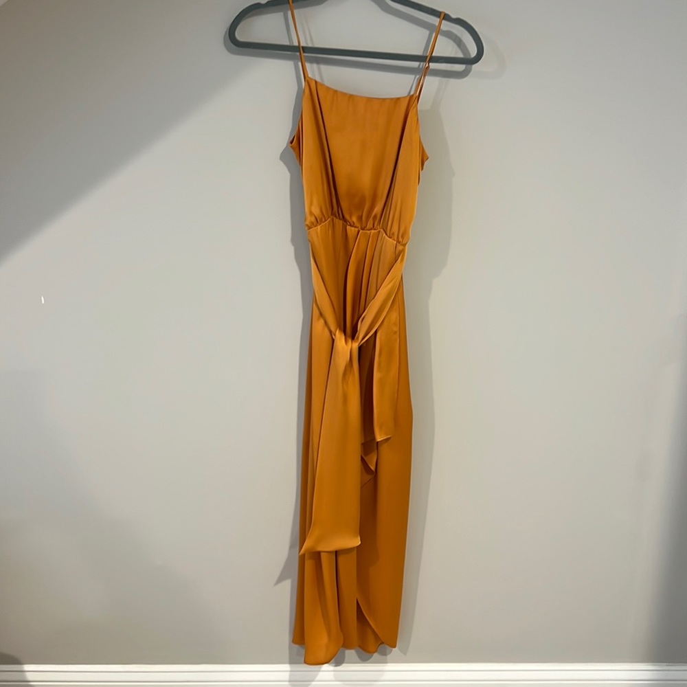 Beautiful satin orange dress